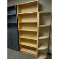 Blonde 6 Shelf Adjustable Book Case, Shelving Unit